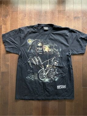Vintage Grim Reaper Death Rider Motorcycle Shirt